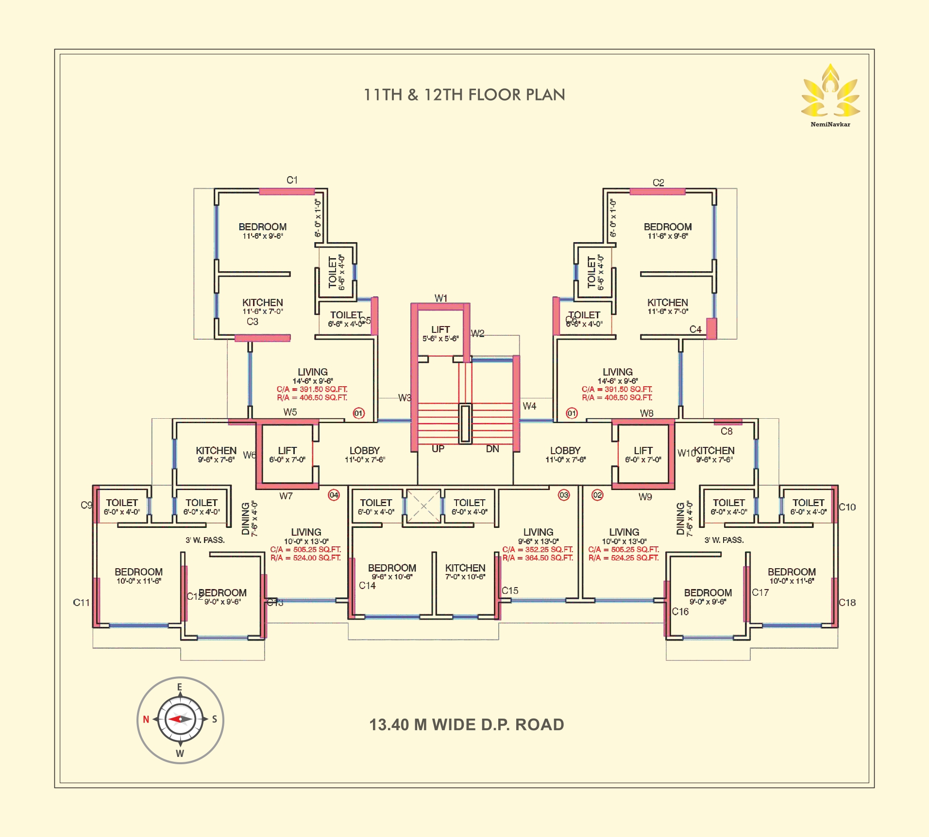 Neminavkar Dudhreshi 11th & 12th Floor Plan