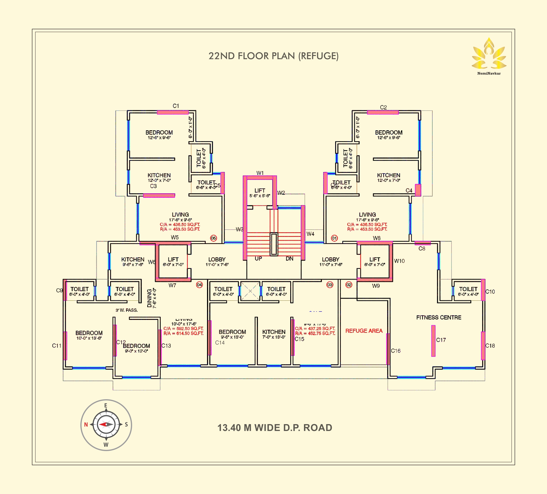 22nd Floor Plan